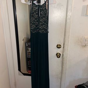 prom dress by morgan&co. size 0. color emerald green